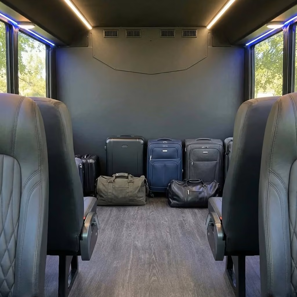 daphne 20 passenger minibus luggage area