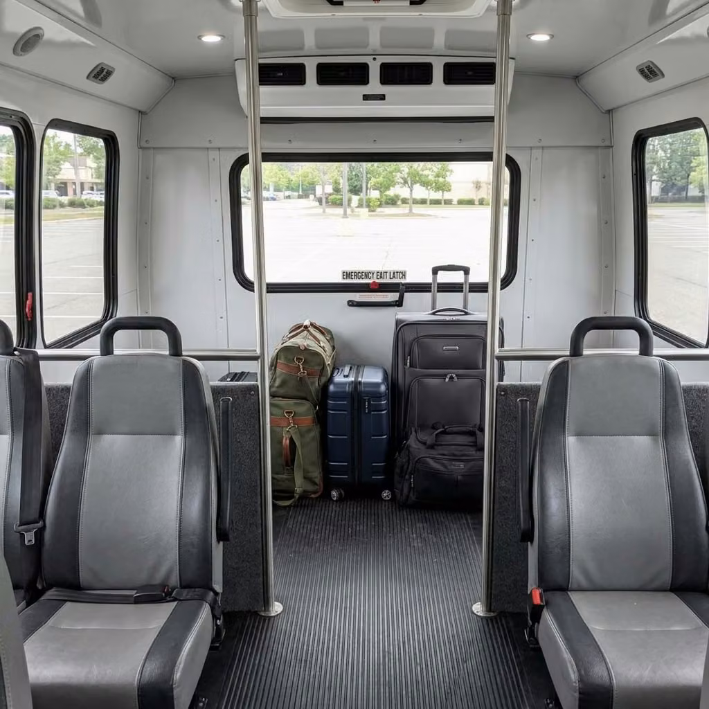 daphne 30 passenger minibus luggage area