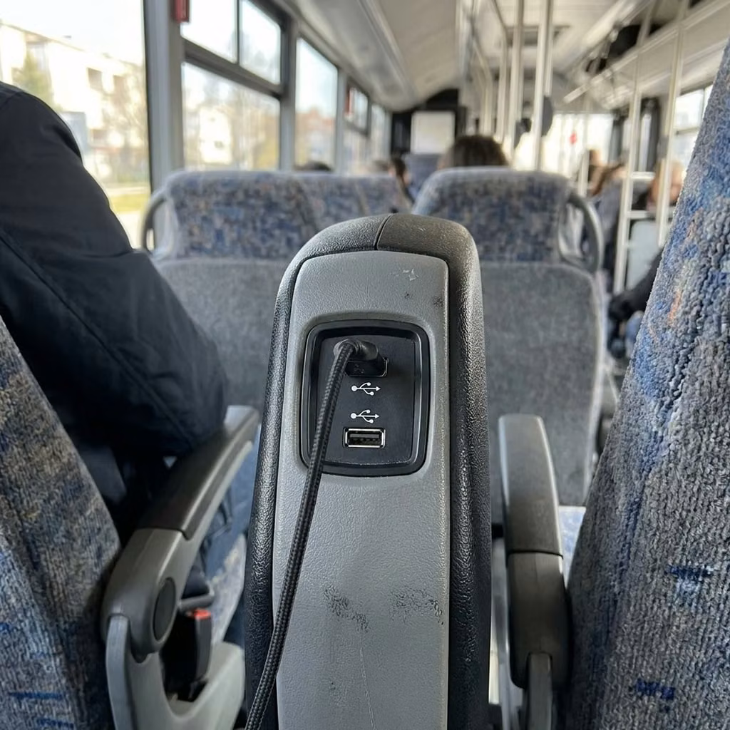 daphne 30 passenger minibus usb charging