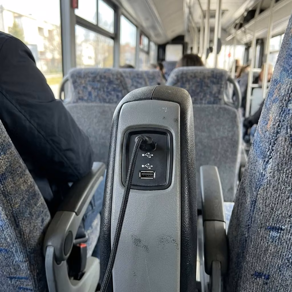 daphne 35 passenger minibus usb charging