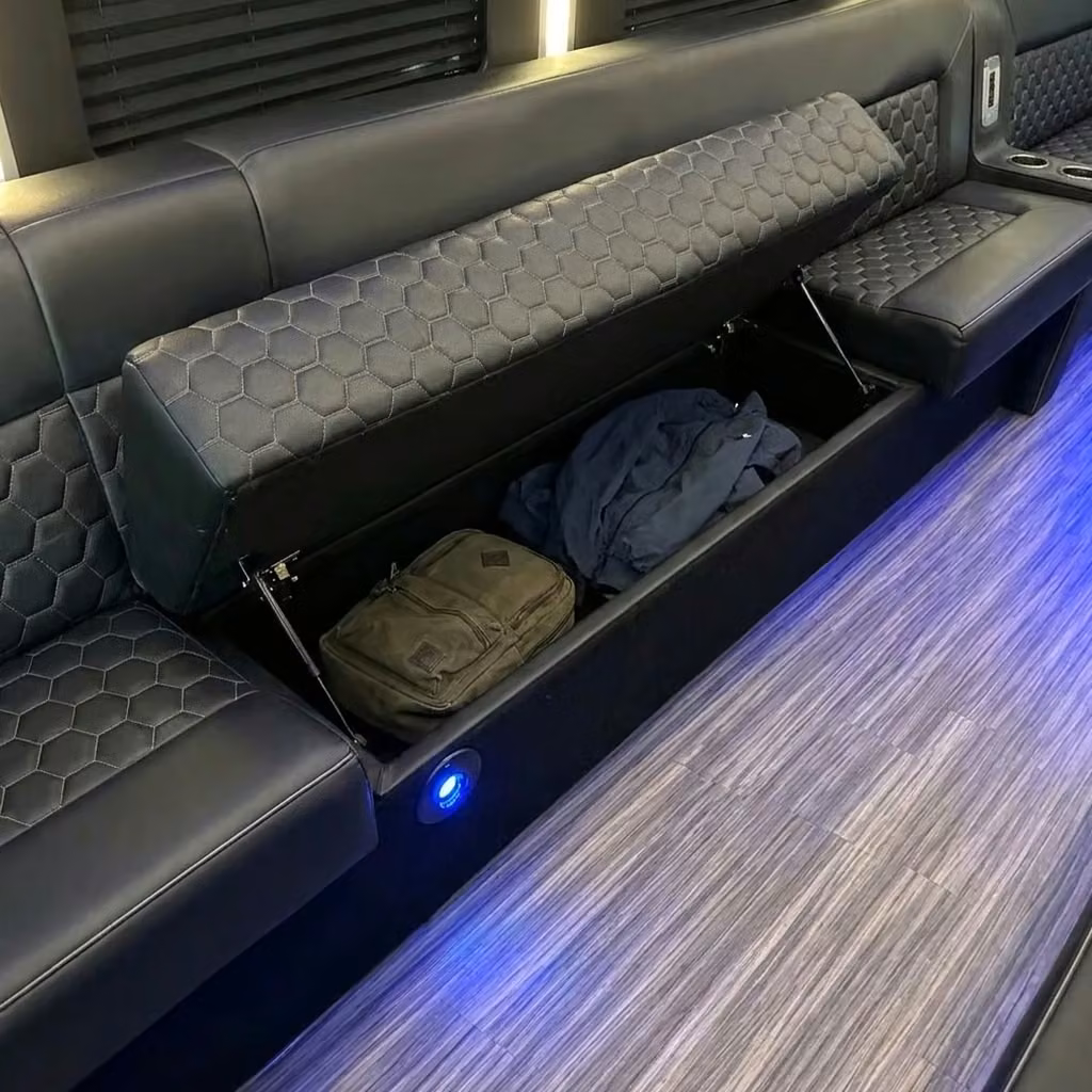 daphne party bus under seat storage