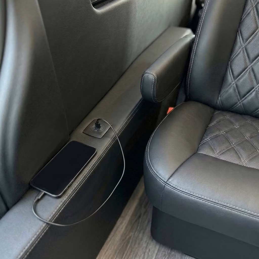 daphne sprinter van rental with driver usb charging